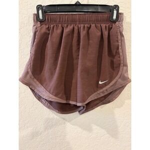 Nike Dri-FIT Tempo Running Shorts Mauve Brown Heather Athletic Womens Small